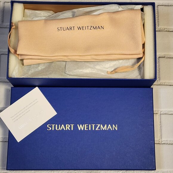 Brand  New Stuart Weitzman Anicia 25 Black Leather Low Pump Size: 39.5 | 9 B - Picture 2 of 13